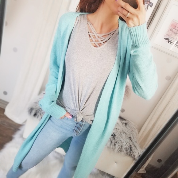 Last1️⃣SKYE Spring Cashmere Long Duster Cardigan - Picture 2 of 8